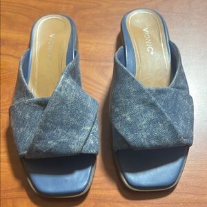 Vionic Women's Blue Slide Sandals